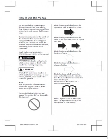 mazda cx-70 2024-2025 owners manual